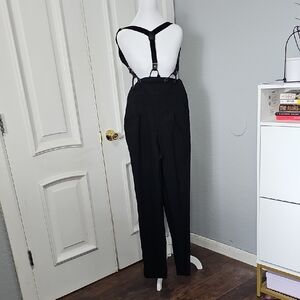 Rockin Bettie Whittier Black High-Waist Suspender Trousers